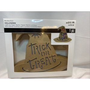 Recollections Halloween Witch Hat Kit Light-Up Paper Mache Twinkling Multi NEW